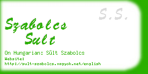 szabolcs sult business card